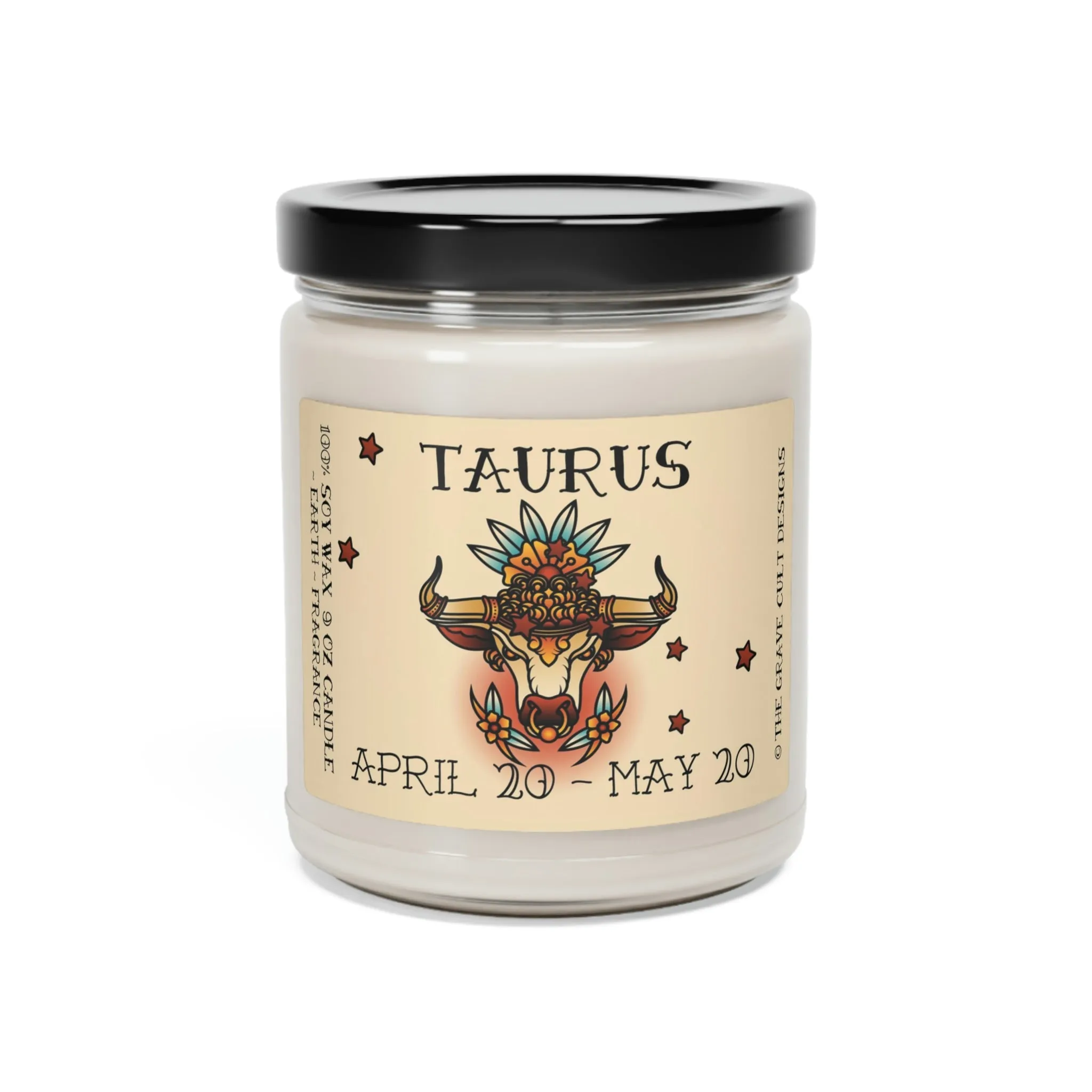 TAURUS Zodiac Scented Soy Candle, 9oz