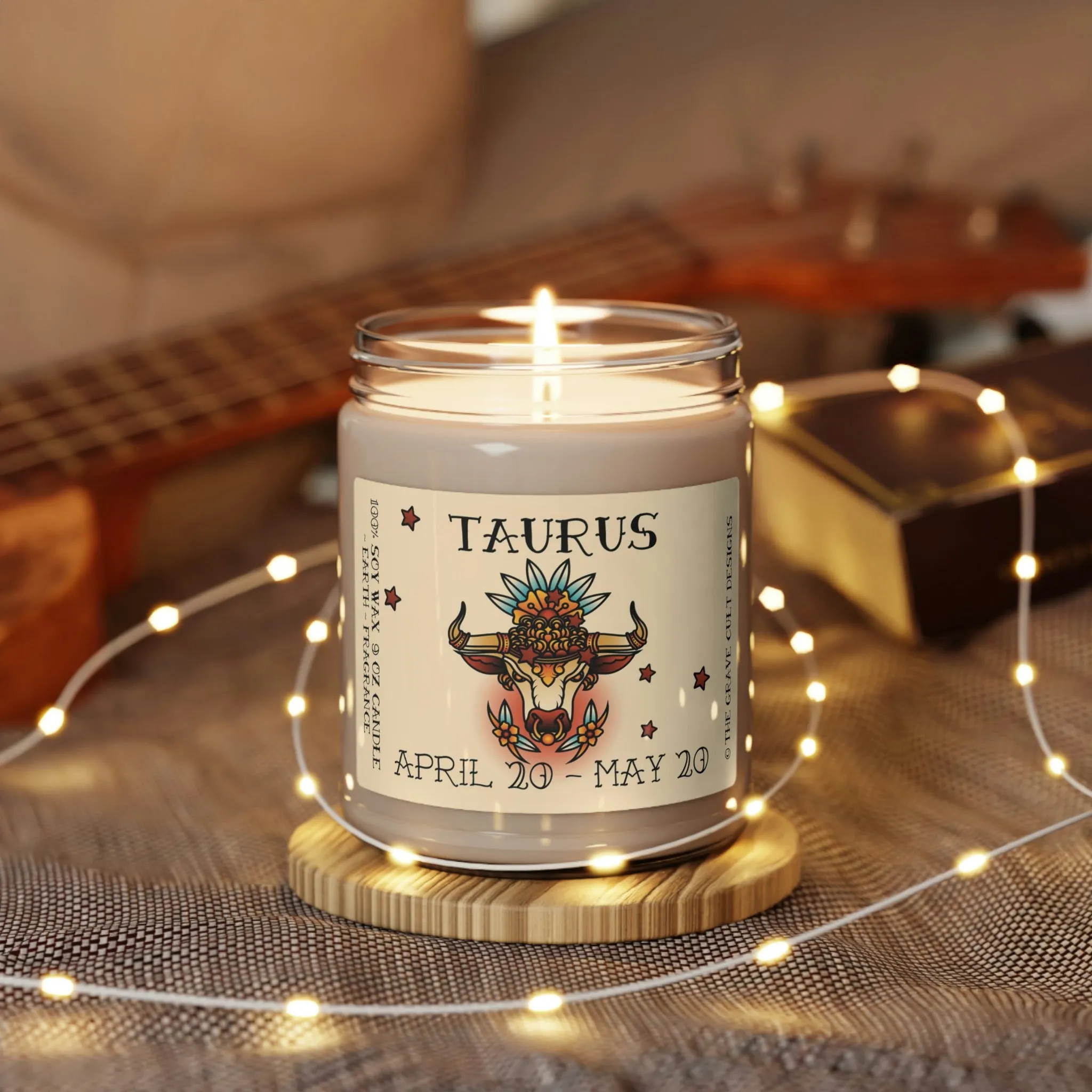 TAURUS Zodiac Scented Soy Candle, 9oz
