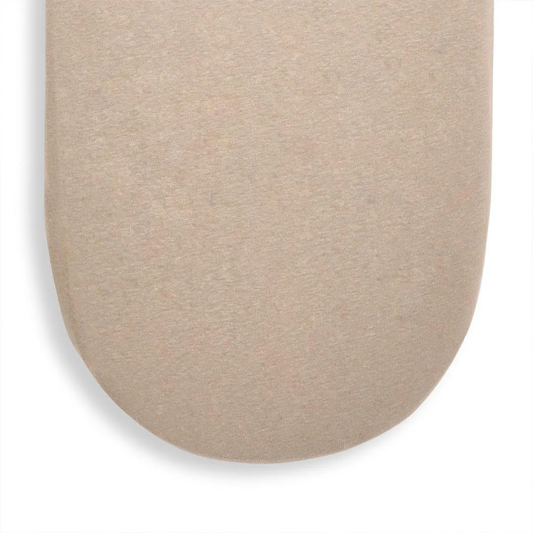 The Little Green Sheep Organic Moses Basket Fitted Sheet - Truffle