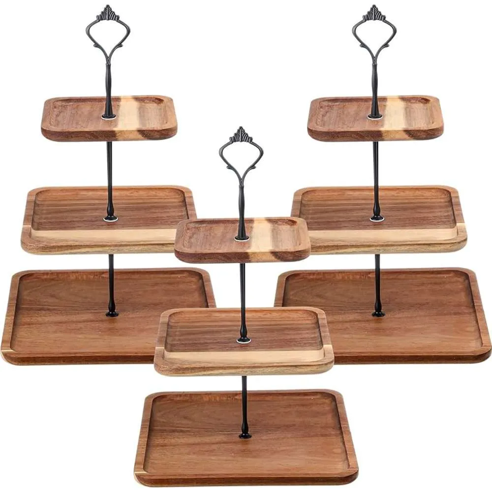 Three Layer Square Tray with Holder