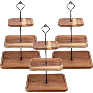 Three Layer Square Tray with Holder