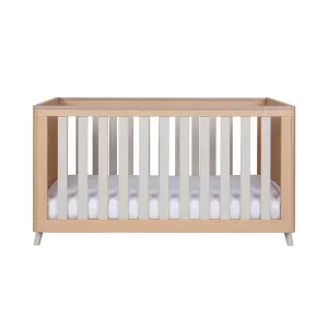 Tutti Bambini Fika Cot Bed - Light Oak/White Sand