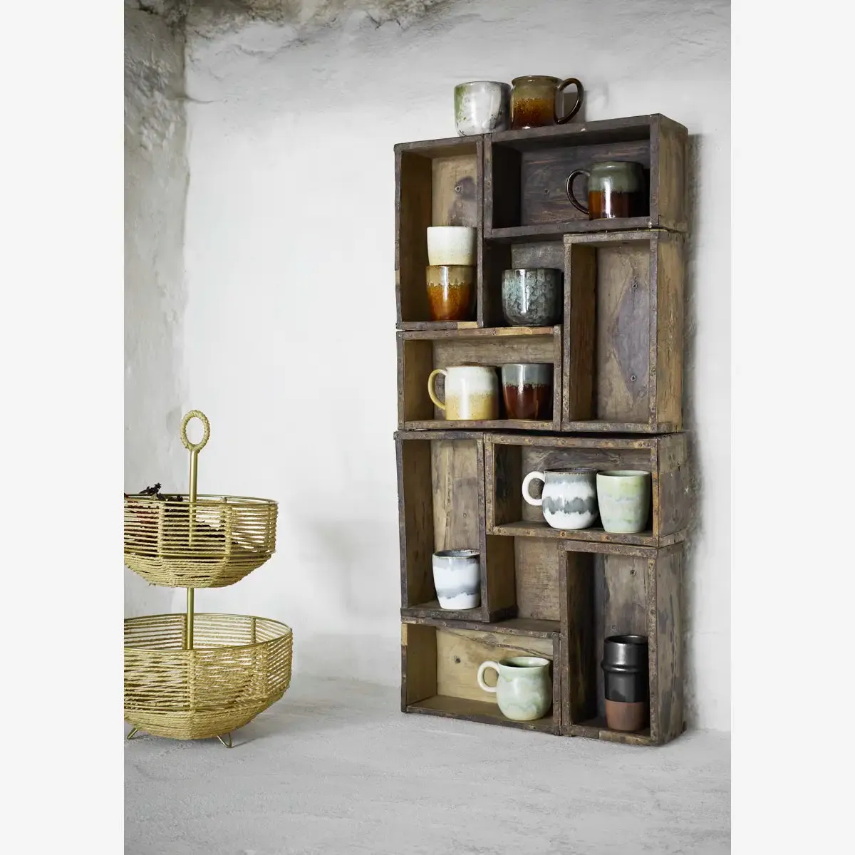 Upcycled Wooden Brick Mould Shelf