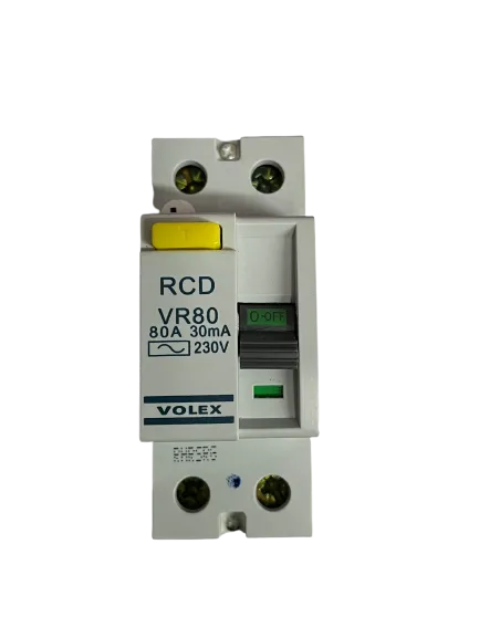 Volex RCD 80 Amp 30mA Double Pole 80A RCCB Protector Trip VR80