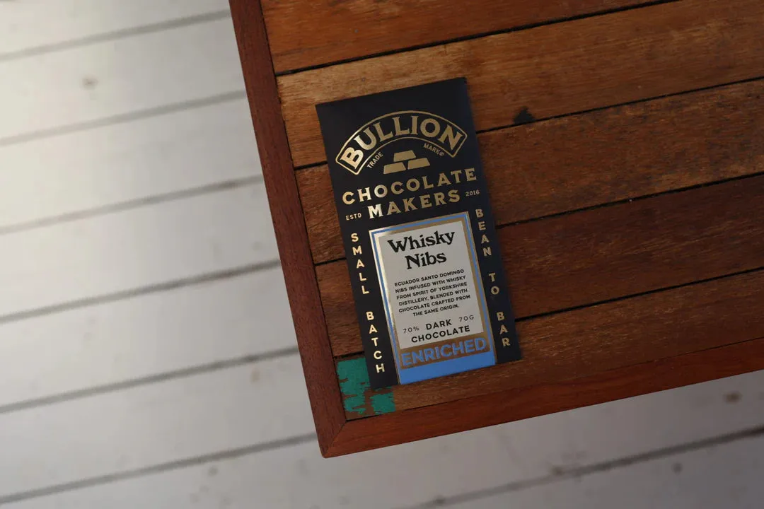 Whisky Nibs Enriched Bar 70g