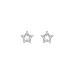 Wish Small Star Earrings | Silver Plated with Cubic Zirconia