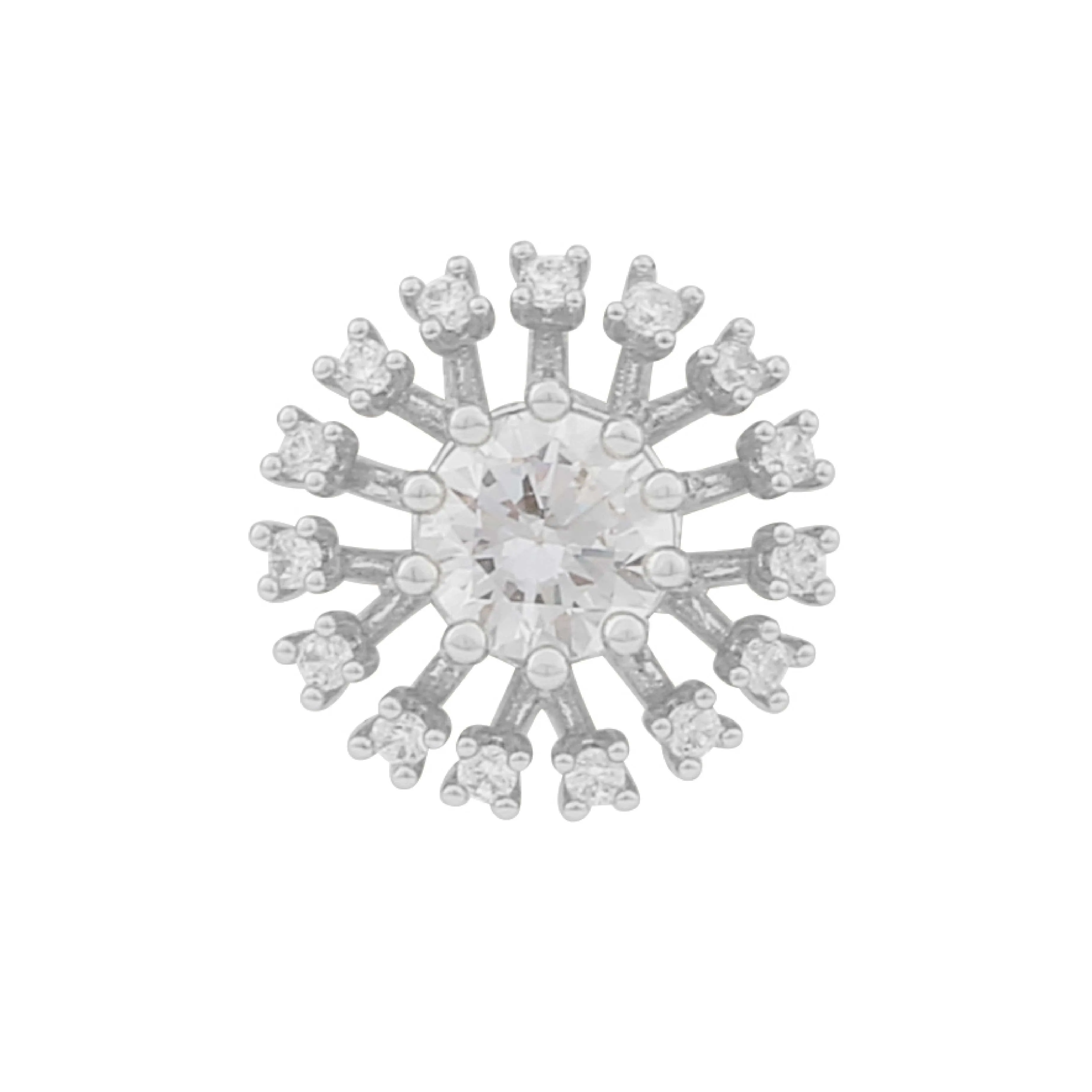 Wiz Small Earrings | Silver Plated with Cubic Zirconia
