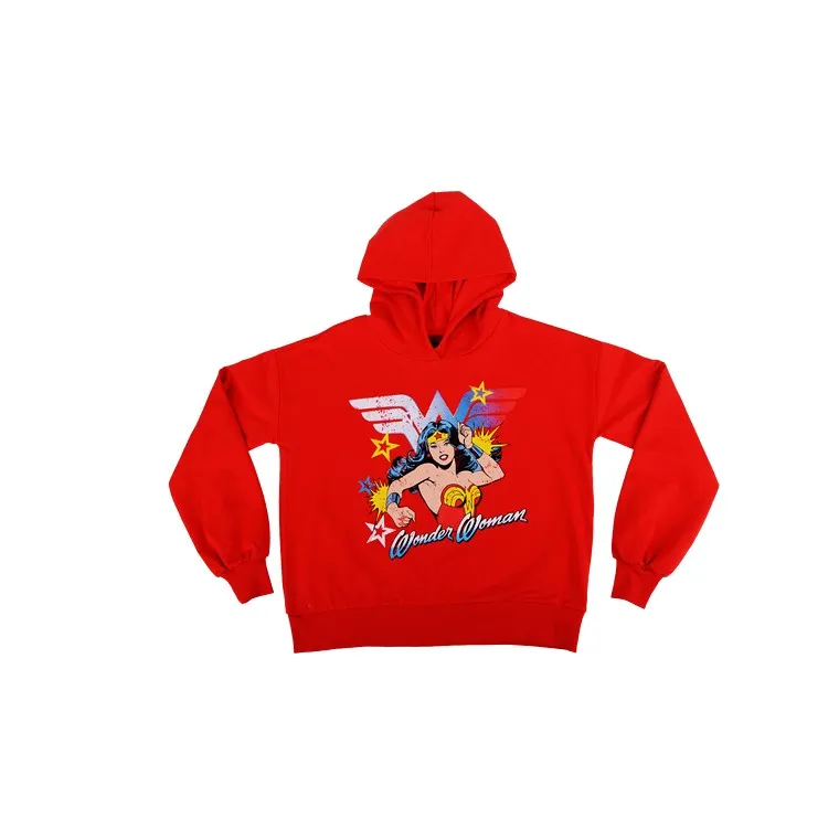 Wonder Woman Hoodie, Red, Size 14