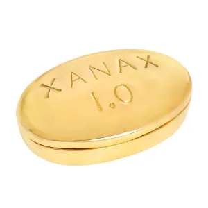 Xanax Pill Box | Brass