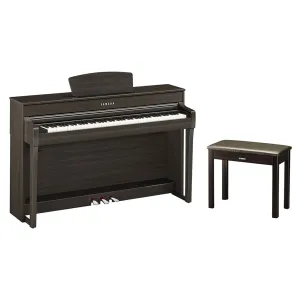 Yamaha CLP735 Digital Piano with bench - Dark Walnut