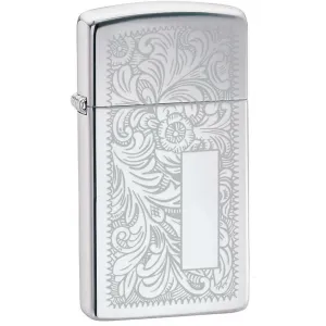 Zippo Venetian Slim High Polish Chrome Lighter
