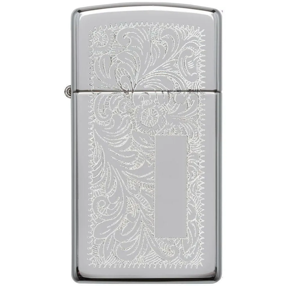 Zippo Venetian Slim High Polish Chrome Lighter